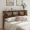 vidaXL LED Headboard Smoked Oak 180x18.5x103.5 cm Engineered Wood