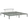 vidaXL Bed Frame without Mattress Grey Metal 180x200 cm Super King