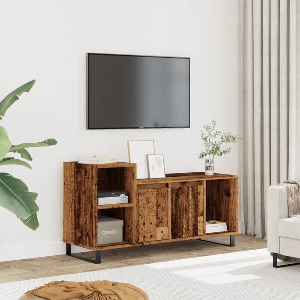 vidaXL TV Cabinet Old Wood 100x35x55 cm Engineered Wood