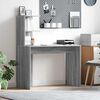 vidaXL Desk with Shelf Grey Sonoma 102 x 50 x 124 cm Engineered Wood