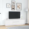 vidaXL TV Cabinet with LED Lights White 193.5x41x50 cm