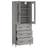 vidaXL Highboard Grey Sonoma 69.5x34x180 cm Engineered Wood