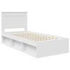 vidaXL Bed Frame with Headboard White 90 x 190 cm Solid Pine Wood