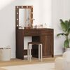 vidaXL Dressing Table 2 pcs Brown 50 x 41 x 135 cm Engineered wood