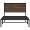 vidaXL Metal Bed Frame without Mattress Brown Oak 100x200 cm