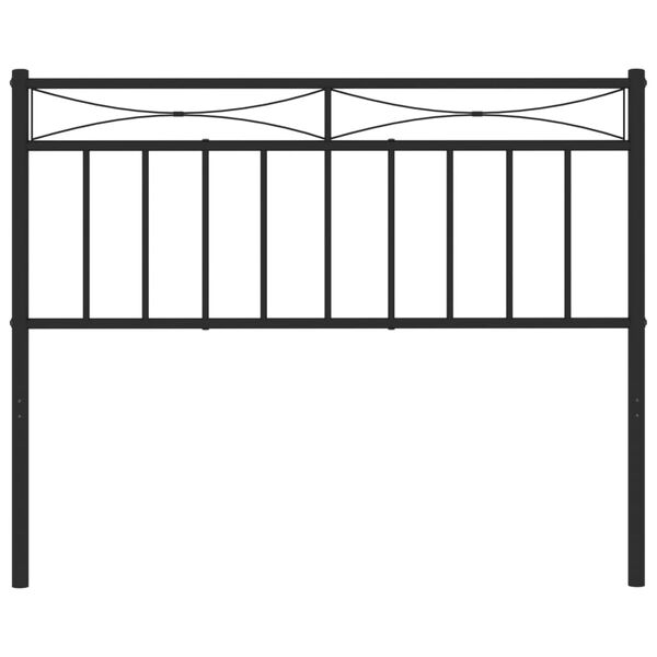 vidaXL Metal Replace Headboard Black 107 cm
