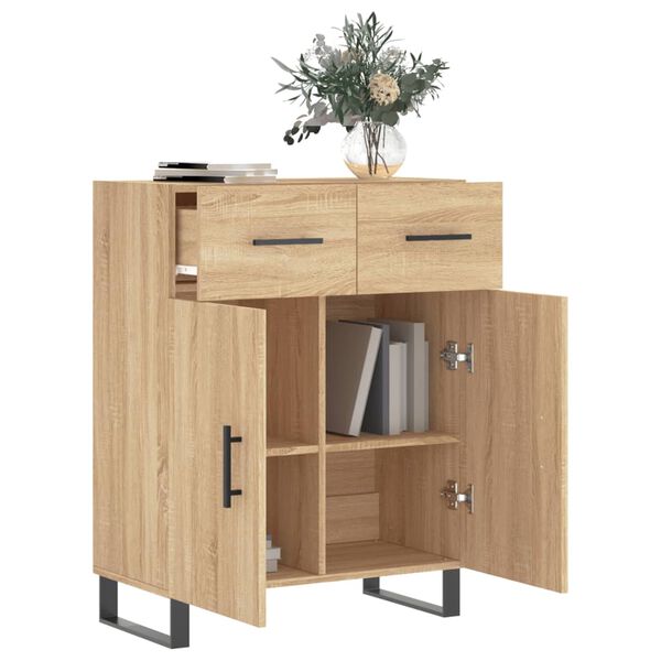 vidaXL Sideboard Sonoma Oak 69.5x34x90 cm Engineered Wood