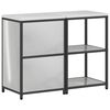 vidaXL Kitchen Storage Set with Shelf 2 pcs Silver Galvanised Steel