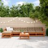 vidaXL Garden Lounge Set 6 pcs Wax Brown Solid Pine Wood
