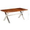 vidaXL Dining Table Set 7 Pieces Solid Acacia Wood