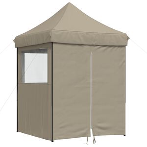 vidaXL Party Tent Folding Taupe 200 x 200 x 306 cm Oxford Fabric