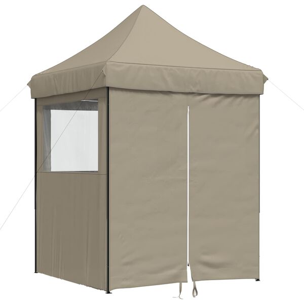 vidaXL Party Tent Folding Taupe 200 x 200 x 306 cm Oxford Fabric
