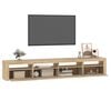 vidaXL TV Cabinet with LED Lights Sonoma Oak 240x35x40 cm
