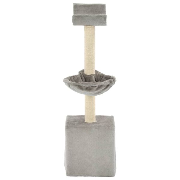 vidaXL Cat Tree with Sisal Scratching Posts 105 cm Grey