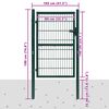 vidaXL 2D Fence Gate (Single) Green 100x140 cm