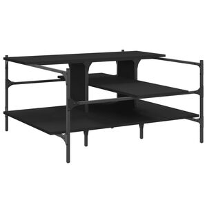 vidaXL Coffee Table Black 100x100x48.5 cm Engineered&nbsp;Wood