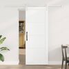 vidaXL Sliding Door White 78 x 202 cm Solid Pine Wood