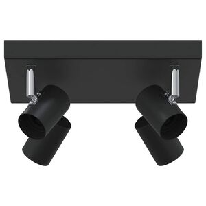 vidaXL Ceiling Spotlight Black 26.5 x 26 x 11.5 cm Steel