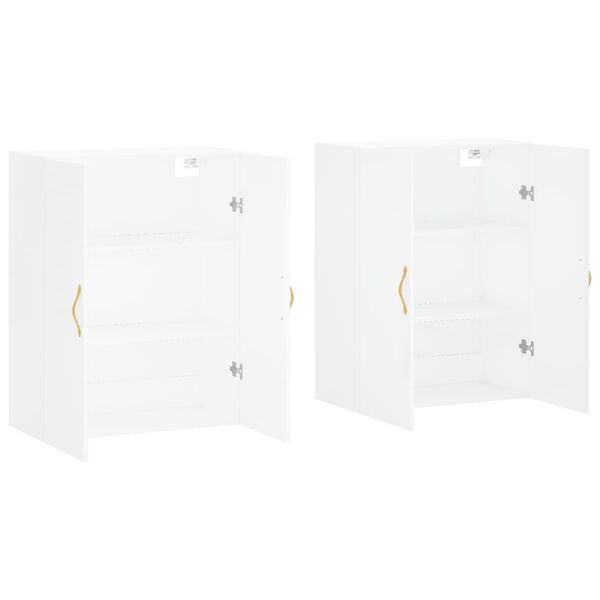 vidaXL Wall Mounted Cabinets 2 pcs White 69.5x34x90 cm