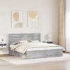 vidaXL Bed Frame Grey Sonoma 180 x 200 cm Solid Pine Wood
