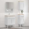 vidaXL Bathroom Furniture Set FLORO 3 pcs White Solid Pine Wood