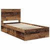 vidaXL Bed Frame with Headboard Old Wood 100 x 200 cm Solid Pine Wood