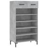 vidaXL Shoe Cabinet Concrete Grey 60x35x105 cm Engineered Wood