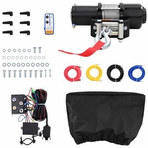 vidaXL Electric Winch PVC Black