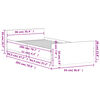 vidaXL Bed Frame without Mattress Concrete Grey 90x200 cm