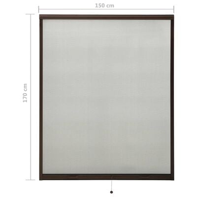 vidaXL Roll down Insect Screen for Windows Brown 150x170 cm