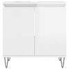 vidaXL 3 Piece Bathroom Cabinet Set High Gloss White Engineered Wood