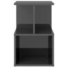 vidaXL Bedside Cabinets 2 pcs High Gloss Grey 35x35x55 cm Engineered Wood