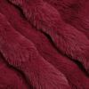 vidaXL Faux Rabbit Fur Blanket Bordeaux Red 220 x 240 cm Polyester