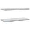 vidaXL Wall Shelves 2 pcs 75x30 cm Silver Stainless Steel