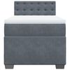 vidaXL Box Spring Bed with Mattress Dark Grey 80x200 cm Velvet