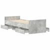 vidaXL Bed Frame without Mattress Concrete Grey 100x200 cm