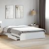 vidaXL Bed Frame with Drawers without Mattress White 140x200 cm