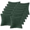 vidaXL Cushion Cover 12 pcs HEERLEN Dark Green 40 x 40 cm Boucl&eacute;