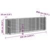 vidaXL Gabion Raised Bed Galvanised Iron 330x50x100 cm