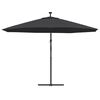vidaXL Cantilever Garden Parasol with LED Lights Black 350 cm