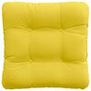 vidaXL Seat Cushions 4 pcs Light Yellow 40 x 40 x 12 cm Fabric