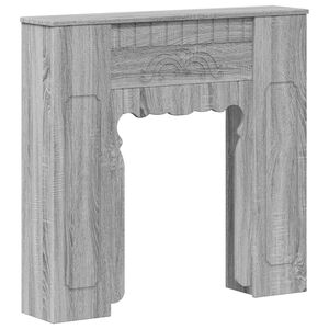vidaXL Fireplace Surround Grey Sonoma 93 x 20 x 89 cm Engineered Wood