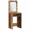 vidaXL Dressing Table Set with Drawer 3 pcs Old Wood Engineered Wood
