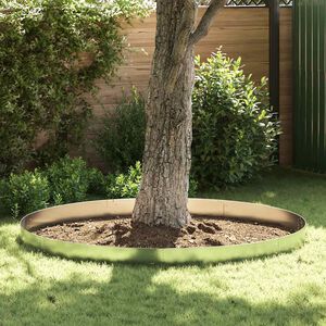 Set of 5 Flexible Lawn Fence Galvanised Steel 100 x 14 cm