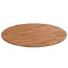 vidaXL Round Table Top Light Brown &Oslash;80x1.5 cm Treated Solid Wood Oak