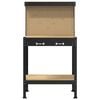 vidaXL Work Benches with Drawer Black 81 x 41 x 145 cm Engineered Wood