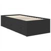 vidaXL Daybed with Drawer Manual Black 75 x 190 cm Engineered Wood