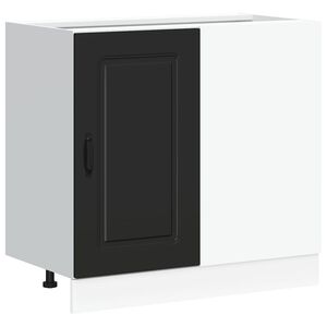 vidaXL Kitchen Base Cabinet "Kalmar" Black Engineered Wood
