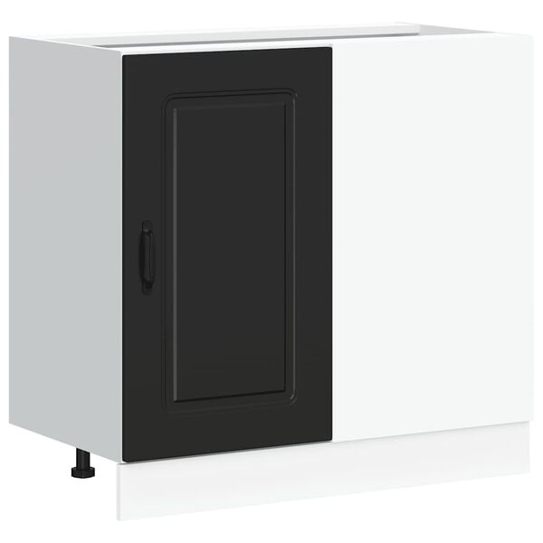 vidaXL Kitchen Base Cabinet "Kalmar" Black Engineered Wood