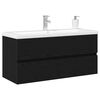 vidaXL Sink Cabinet Black oak 100 x 39 x 62 cm Engineered wood